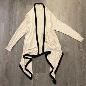 Beige Cardigan with Black Lining